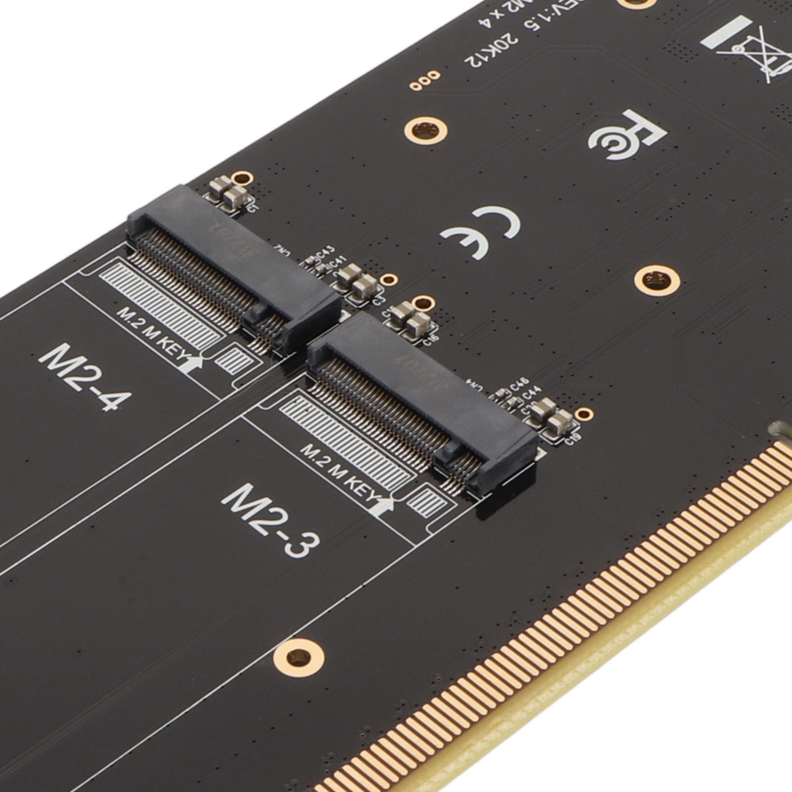 SIXRUN NVMe na PCIe X16 Adapter, 4 Dyski M.2 NVMe 2280