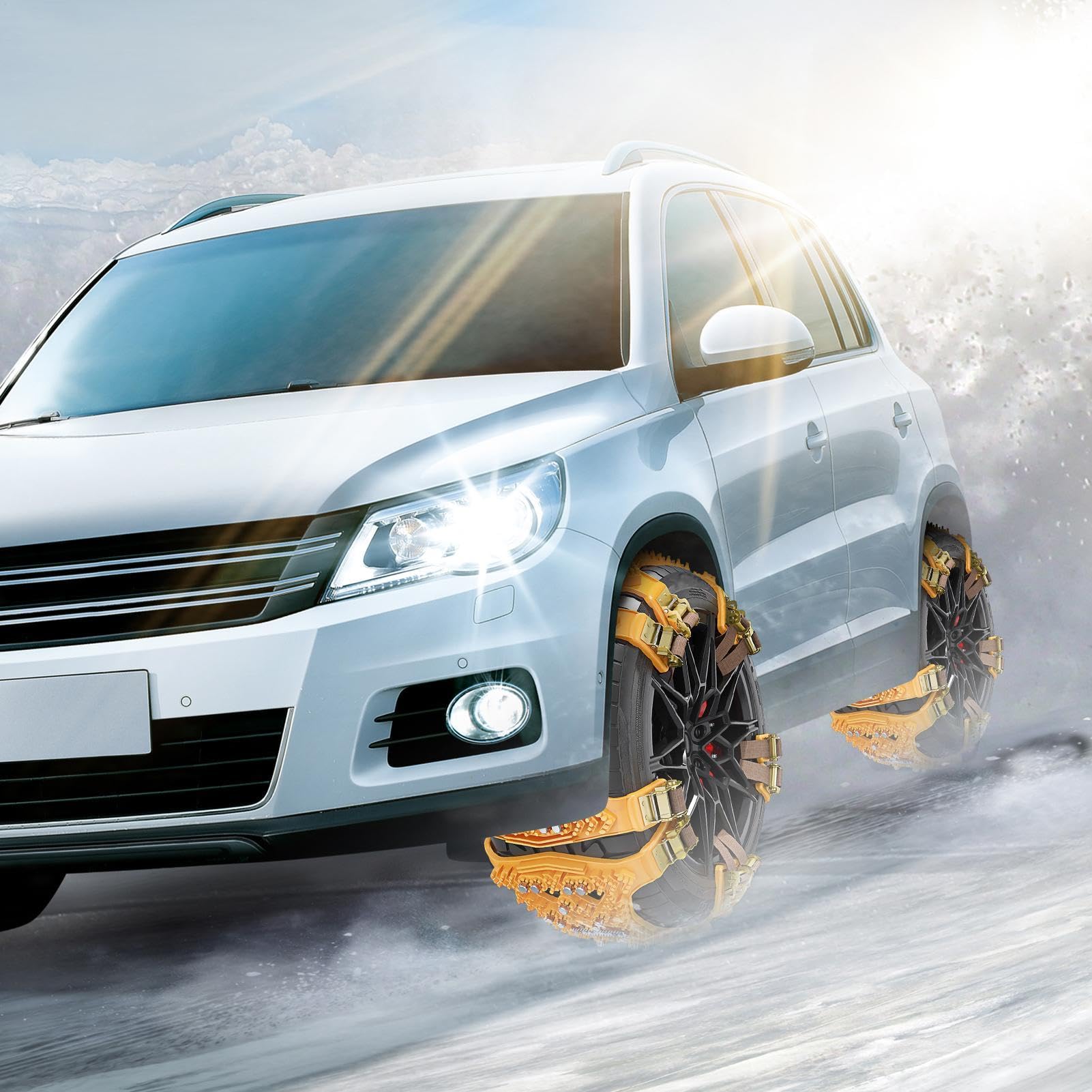 Catene Da Neve Universali Per Pneumatico, Catena Auto Pneumatico Antiscivolo, Calze Neve Auto, Catene Da Neve In Metallo, Compatibili Con Automobile E SUV, Realizzate In Acciaio Legato