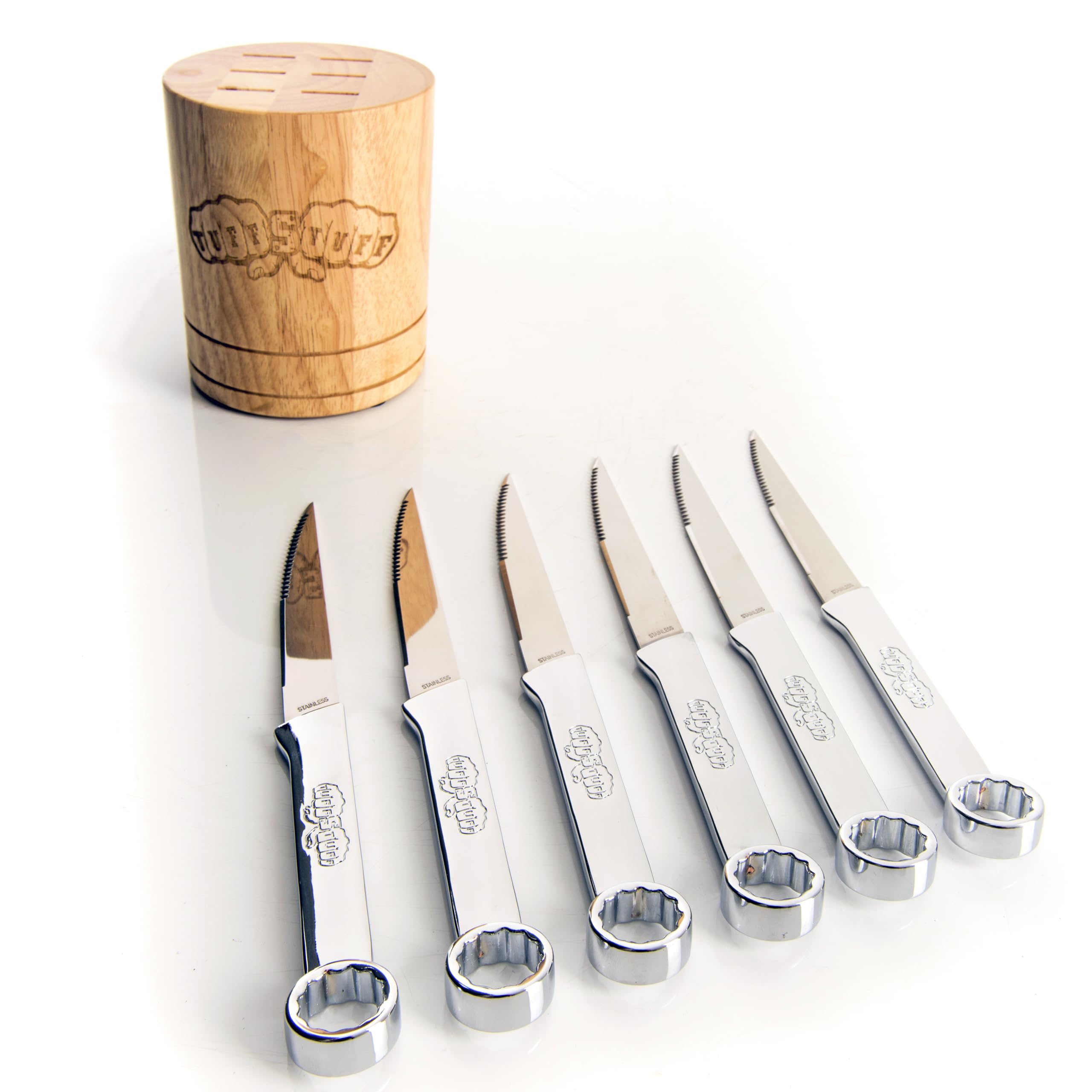 Amazon.com: Generic Wrench Handle Steak Knife Set with Piston