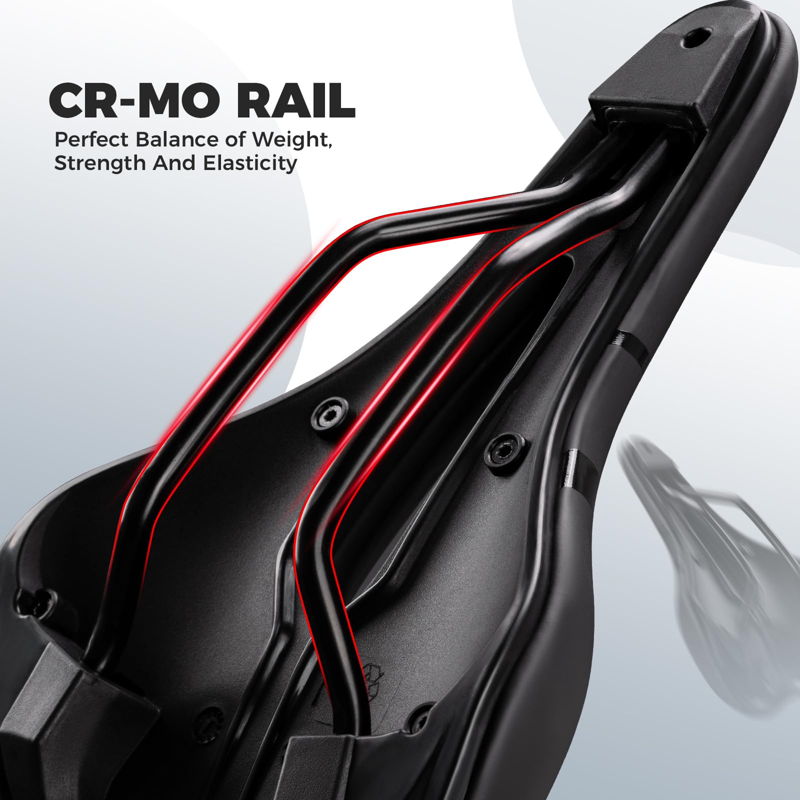 ROCKBROS Sillín de Bicicleta Cómodo con Espuma Viscoelástica, Sillín Impermeable y Transpirable Unisex para MTB Gravel Ebike y Bicicleta de Carretera