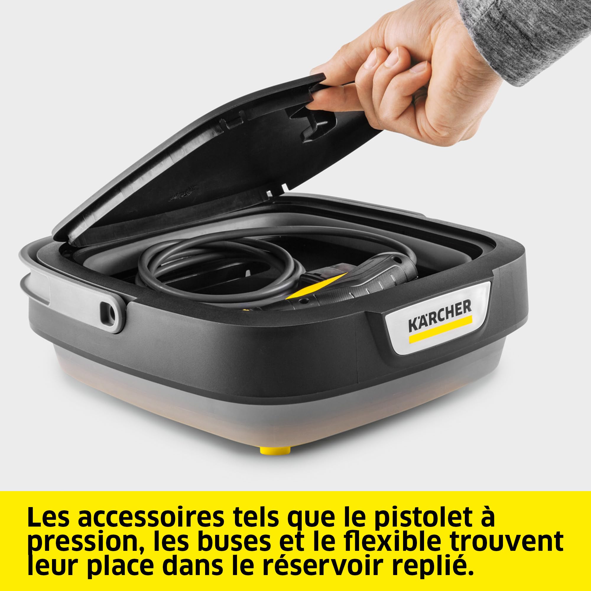 Nettoyeur extérieur Mobile Kärcher OC 3 Pliable, Débit : 2 l/Min, Réservoir d'eau Pliable, Poids : 2,2 kg, Réservoir d'eau : 8 l, Batterie Lithium-ION