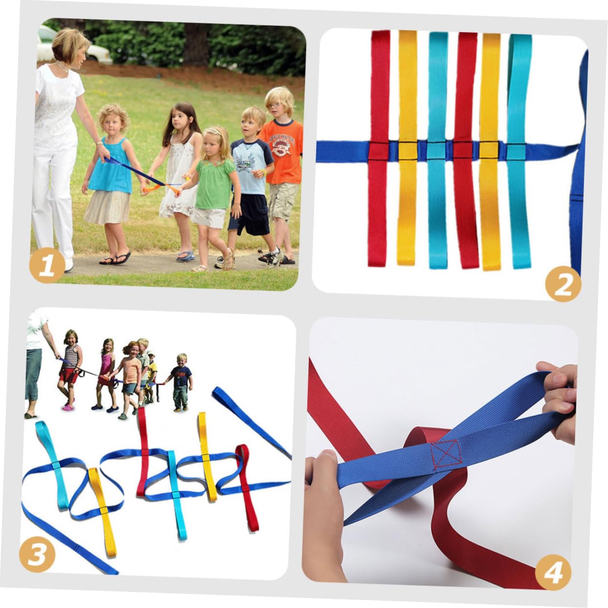 Cuerda de Tracción para Bebés y Niños Pequeños, Correa para Caminar Segura y Ergonómica, Color Rojo, 2 Piezas, Adecuado para Jardines de Infancia y Actividades al Aire Libre
