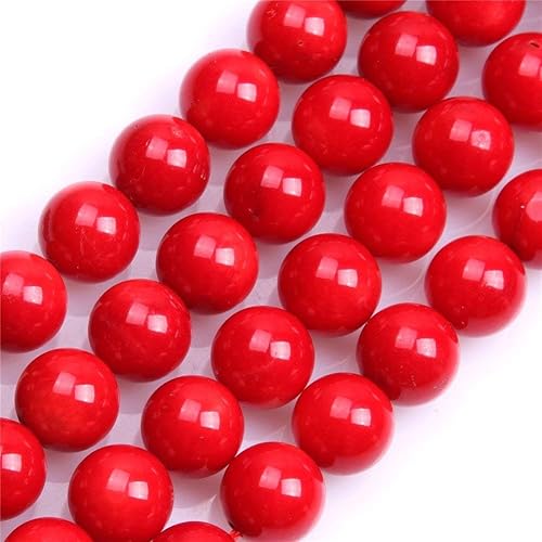 Miniatura 59 de Cuentas redondas naturales semipreciosas de piedra suelta para hacer joyas, brazaletes, collares Ojo de tigre rojo,Piedra de Yaxaita,Azul