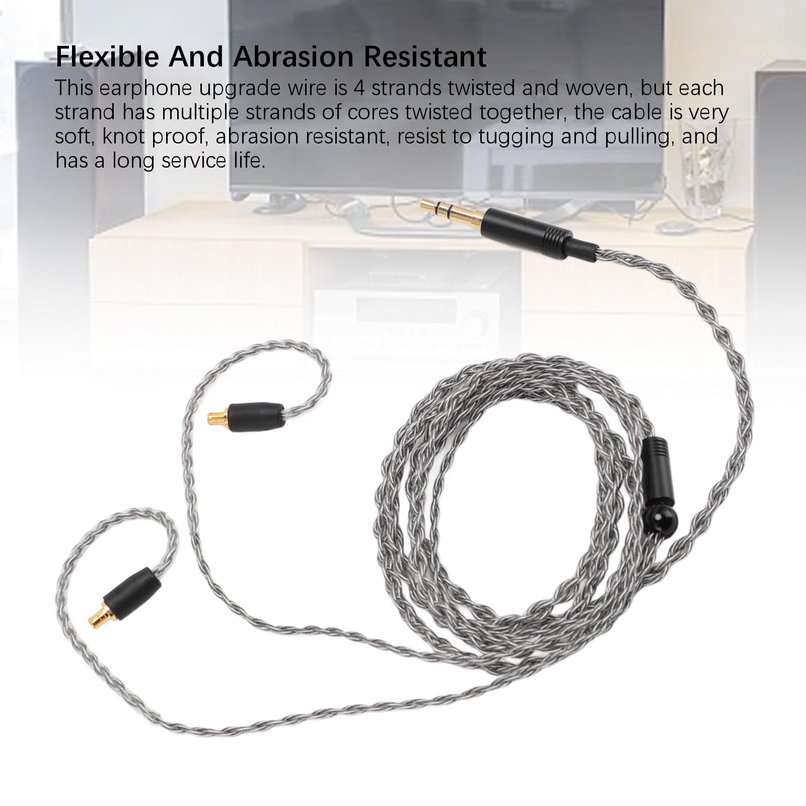 Kabel do Aktualizacji Słuchawek 3,5 Mm do A2DC Posrebrzana miedź Drut Zastępczy do Rozwiązania ATH CKS1100 E50 E70 LS300 3,9 Stopy