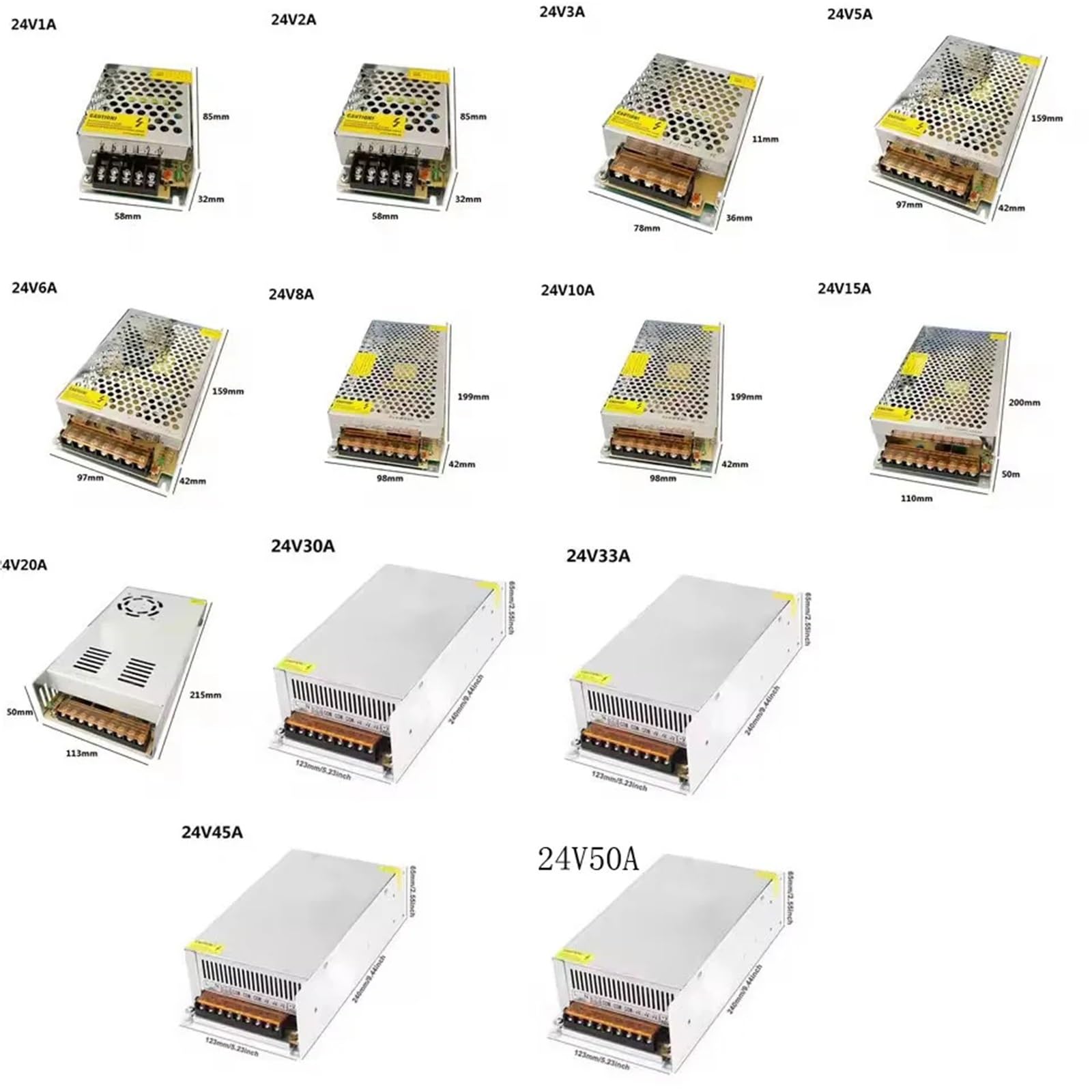 Adaptador de fuente de alimentación for tiras LED CA-CC 5-24 V a 5 V, 12 V, 24 V, 36 V, 1 A, 2 A, 3 A, 5 A, 10 A. Transformador de fuente de alimentación conmutada.(110 V,5V,2A)