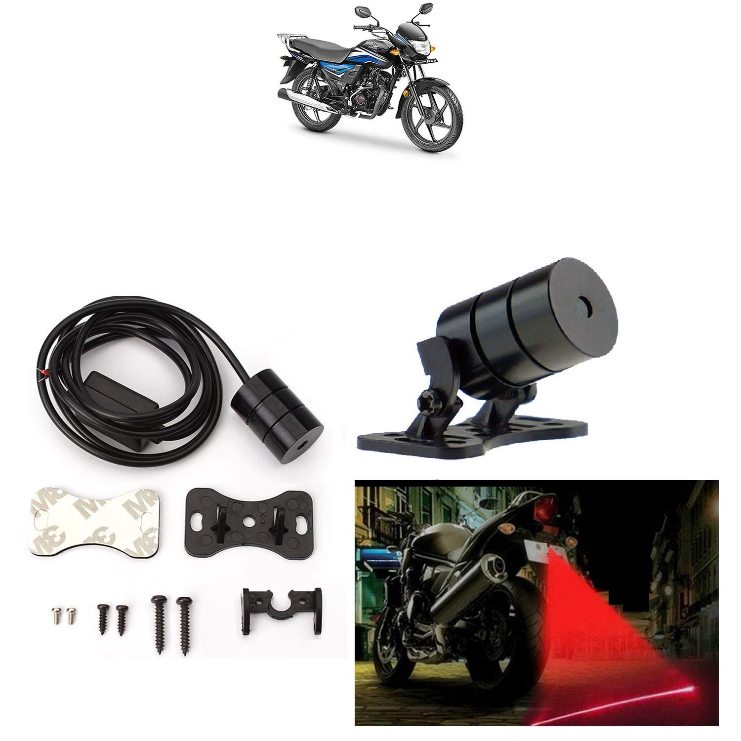 Sykit Anti Collision Safety Line Fog Light Laser Light For Honda Dream Neo