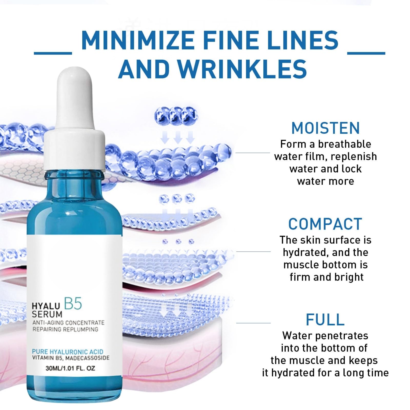 B5 Repairing Balm & Face Serum, B5 Skincare Set, Skin Barrier Repair Cream Set for Smoothing - Image 3
