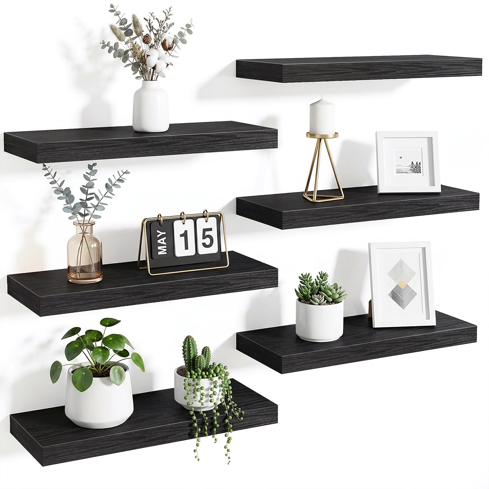 Fixwal Floating Shelves - White, Set of 2 -10 Fixwal Floating Shelves - White, Set of 2 -10
