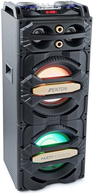 Fenton Home Party Disco Speaker with Built-In Bluetooth USB Media Player Station 800w