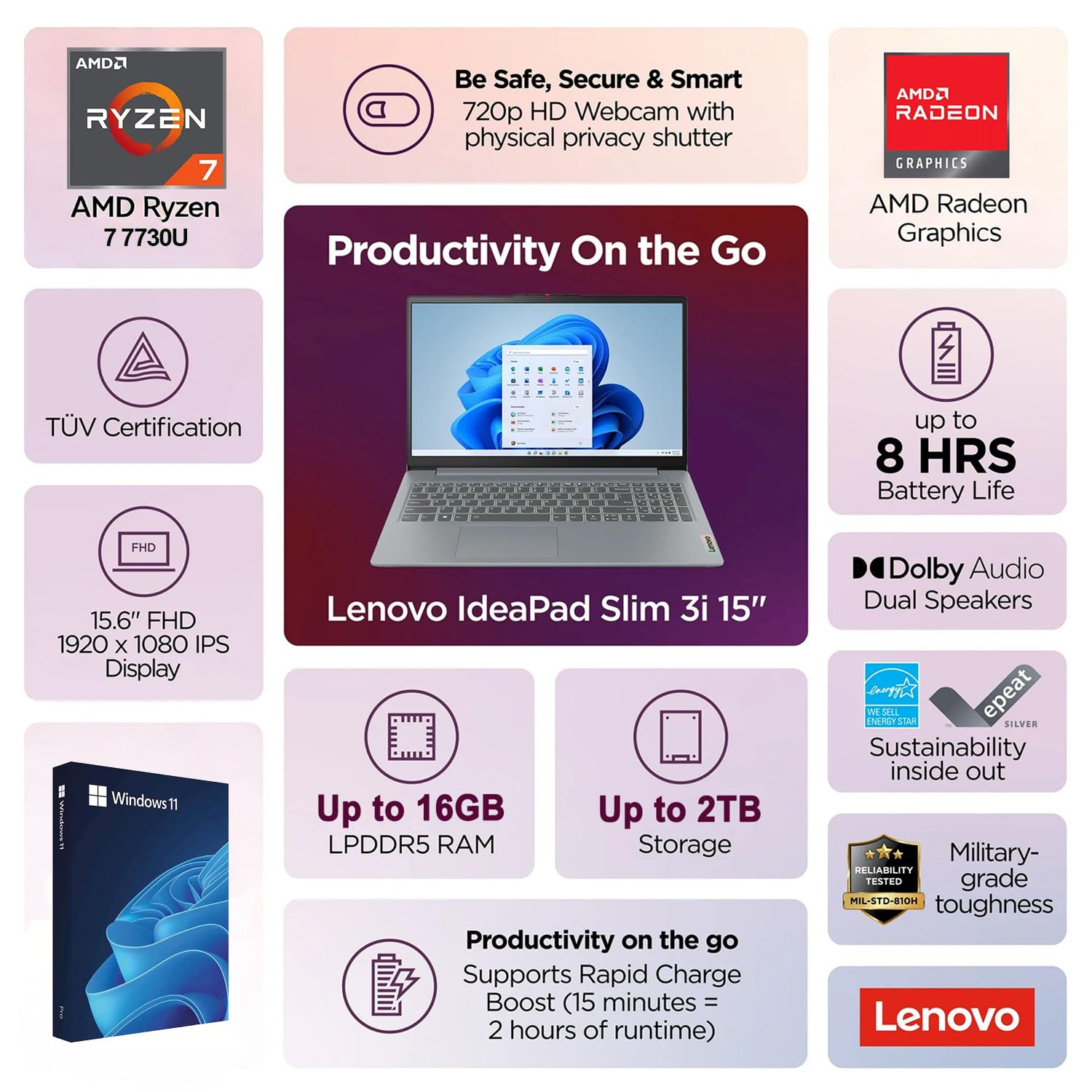 Amazon.com: Lenovo IdeaPad Slim 3 • 15.6