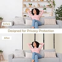 Vista 9 de GOFLAME Divisor de habitación plegable de 6 paneles, pantalla de privacidad enrollable de 6 pies con ruedas bloqueables, pantalla de partición