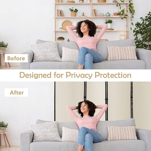 Miniatura 9 de GOFLAME Divisor de habitación plegable de 6 paneles, pantalla de privacidad enrollable de 6 pies con ruedas bloqueables, pantalla de partición de