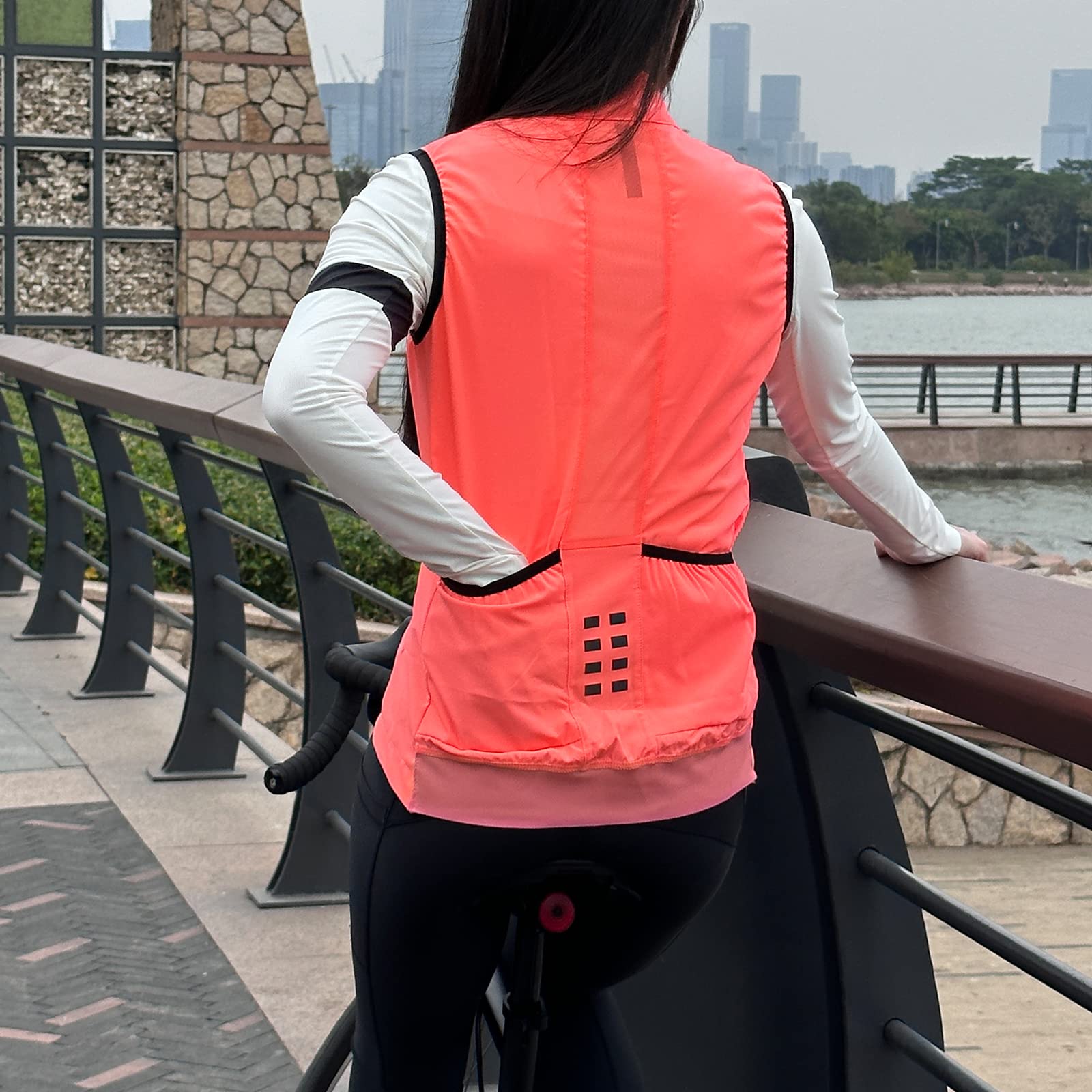 WOSAWE Chaleco de ciclismo para mujer, ligero, transpirable, chaleco deportivo sin mangas