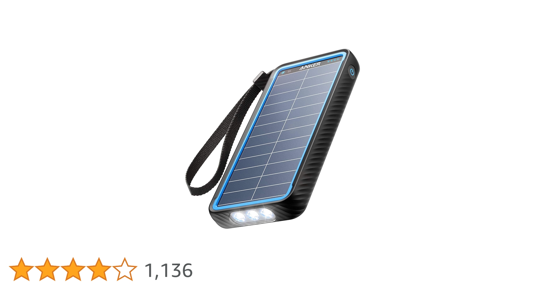 Anker Solar Power Bank, PowerCore Solar 10000 Dual-Port