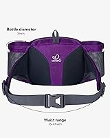 Vista 4 de WATERFLY Riñonera de senderismo con soporte para botella de agua, bolsa para caminar, correr, viajes, paquete lumbar apto para iPhone 12 Pro, iPad