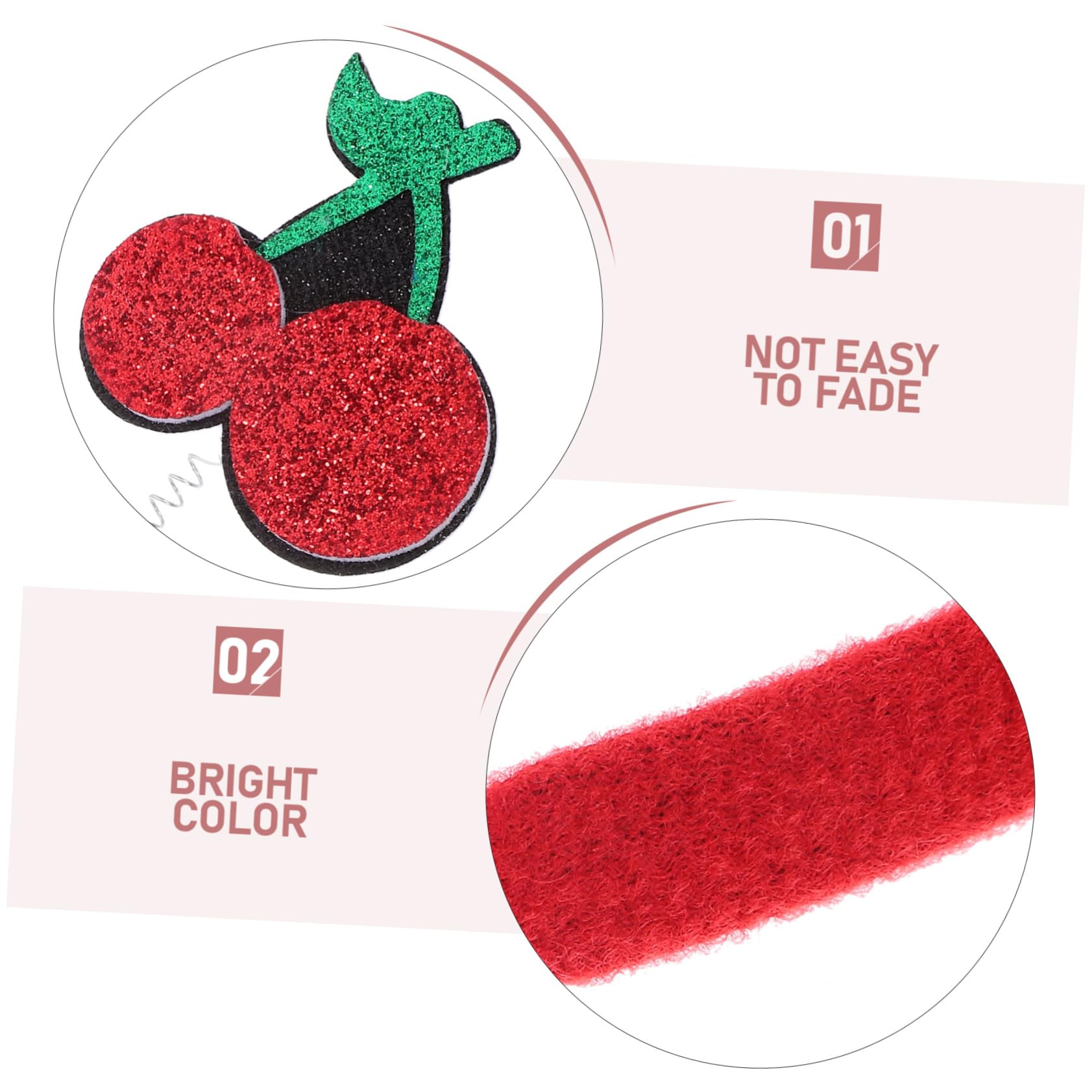 Kids Cherry Headband, Fun Fruit Party Hair Accessory for Festivals and Photo Props Comfortable and Flexible Design for Children - Image 3