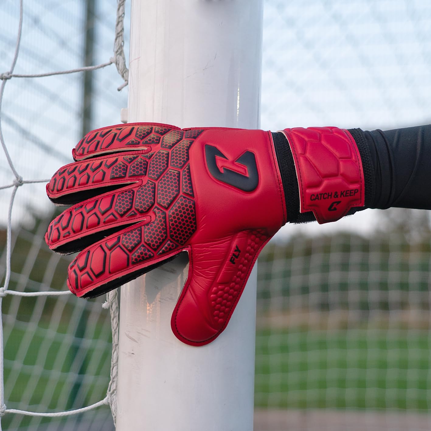CATCH & KEEP Kralle Junior Pro 3.0 - Guantes Portero Futbol niño Profesionales Falcon Grip Resistentes