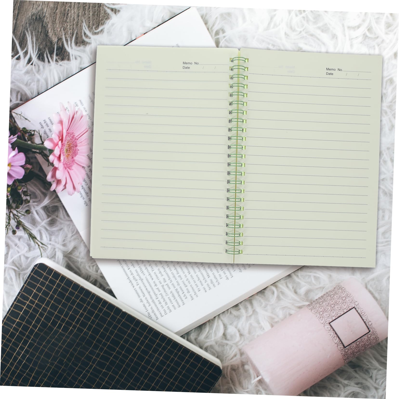 NUOBESTY 4 Piezas Libro de Bobinas Retro Cuaderno Espiral Libreta Bonita de Material Cuaderno Espiral Útiles Escolares para Tomar Notas Trabajo