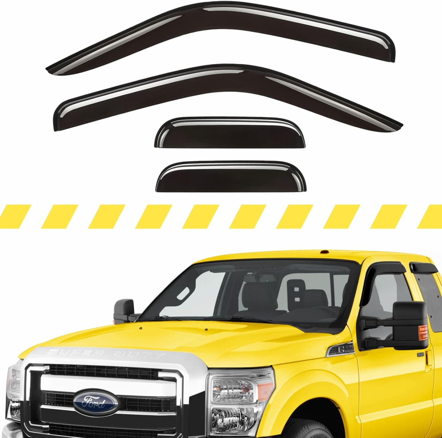 Compare Price: F250 Rain Guards In Channel - On - Foto 3