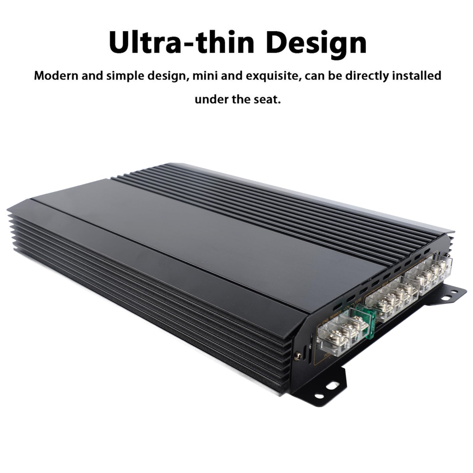 Amplificatore audio per auto a 4 canali 6800W amplificatore di potenza per auto classe A/B 12V ultra sottile per impianto car audio e sistemi audio veicolari potenziamento segnale