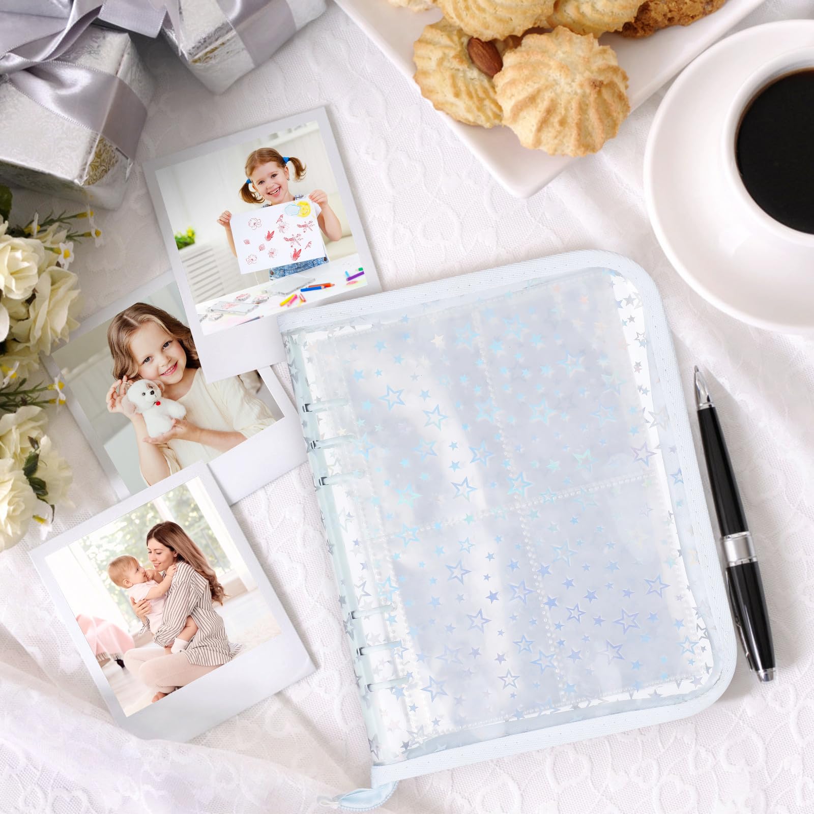 Operitacx 4 Pezzi Album con Zip A5 in Pvc per Carte e Piccoli Ricordi | Organizzazione e Display per Carte Kpop, Ampia Capienza, Protezione Extra, Formato Compatto