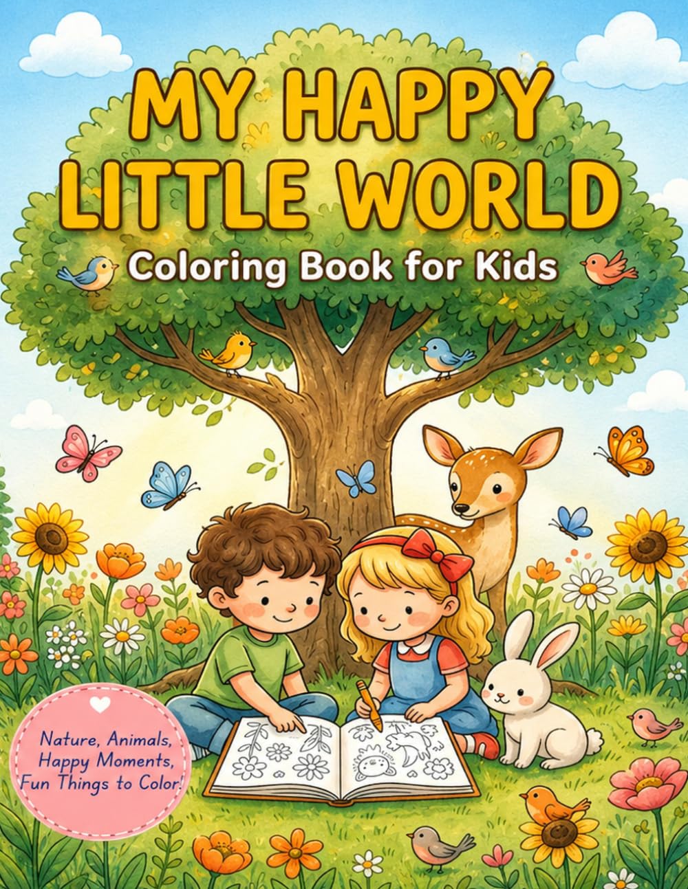My Happy Little World: Coloring Book for Kids