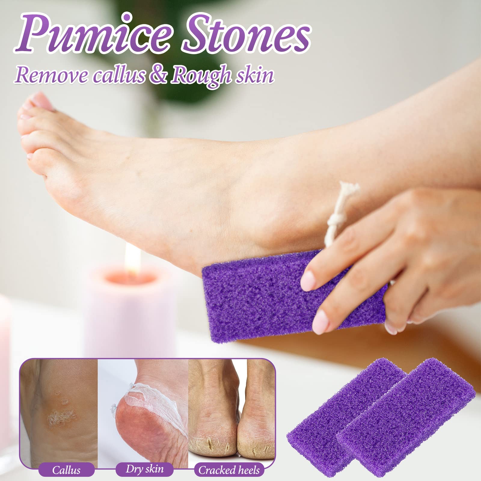 200 piezas de piedra pómez para pies desechables, piel muerta, pies, piedra pómez, pedicura, exfoliante, esponja para eliminar callos