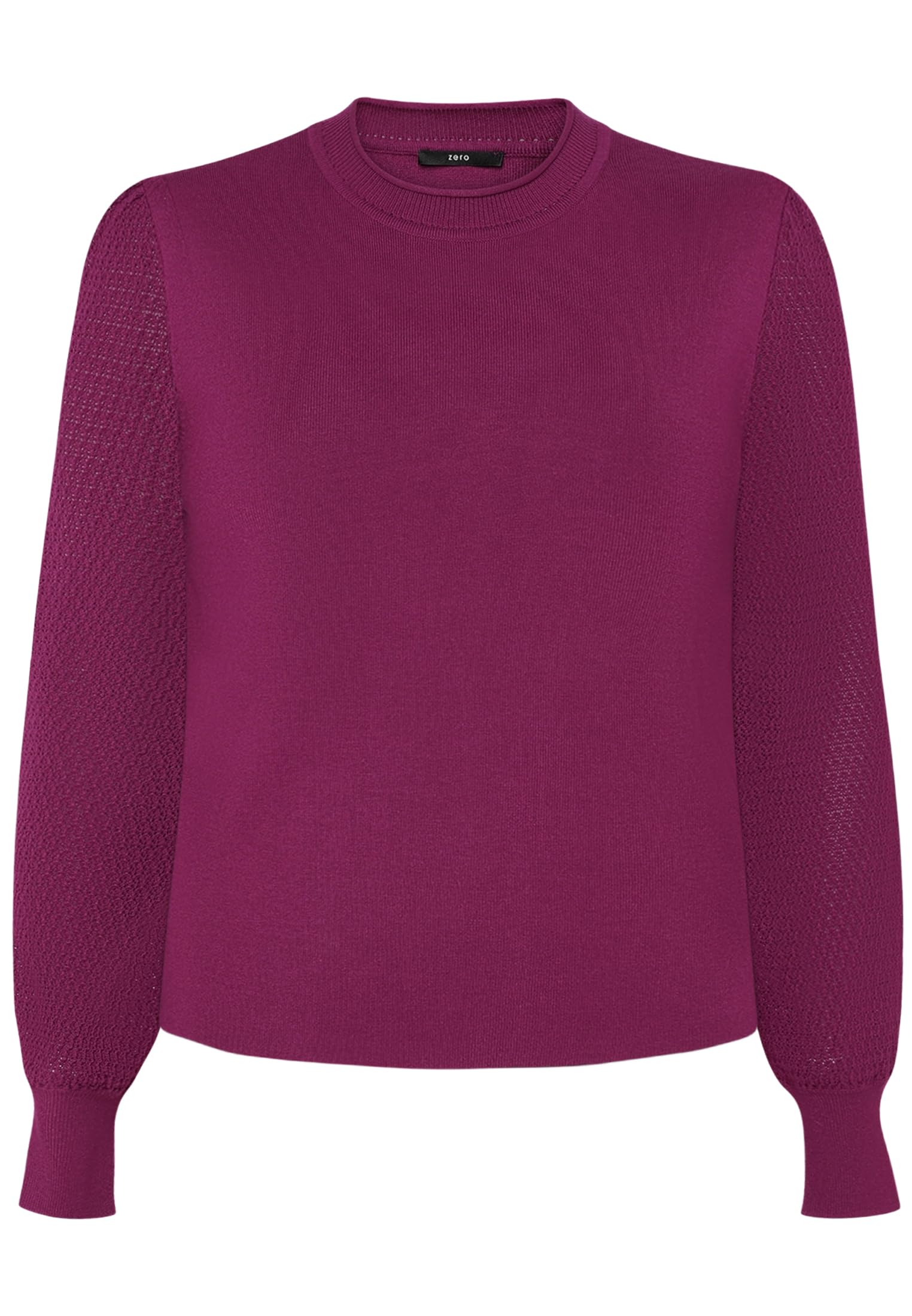 zero Damen Feinstrickpullover mit Puffärmeln