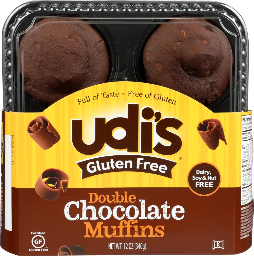 Udis Double Chocolate Muffin, 12 Ounce -- 6 per case.
