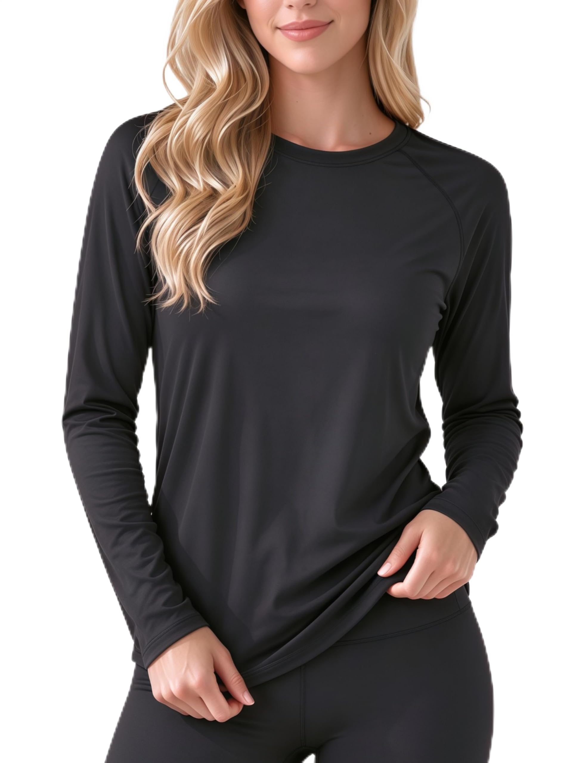 Women's Long Sleeve Sun Shirts UPF 50+ Quick Dry Workout Swim Tops