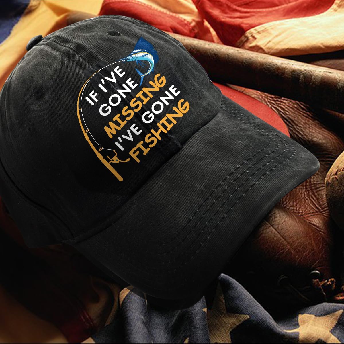 Fishing Adjustable Cotton Baseball Cap, Funny Trucker Hat Gift for Men Women Grandpa Dad Fishing Lover Fisherman - Image 4