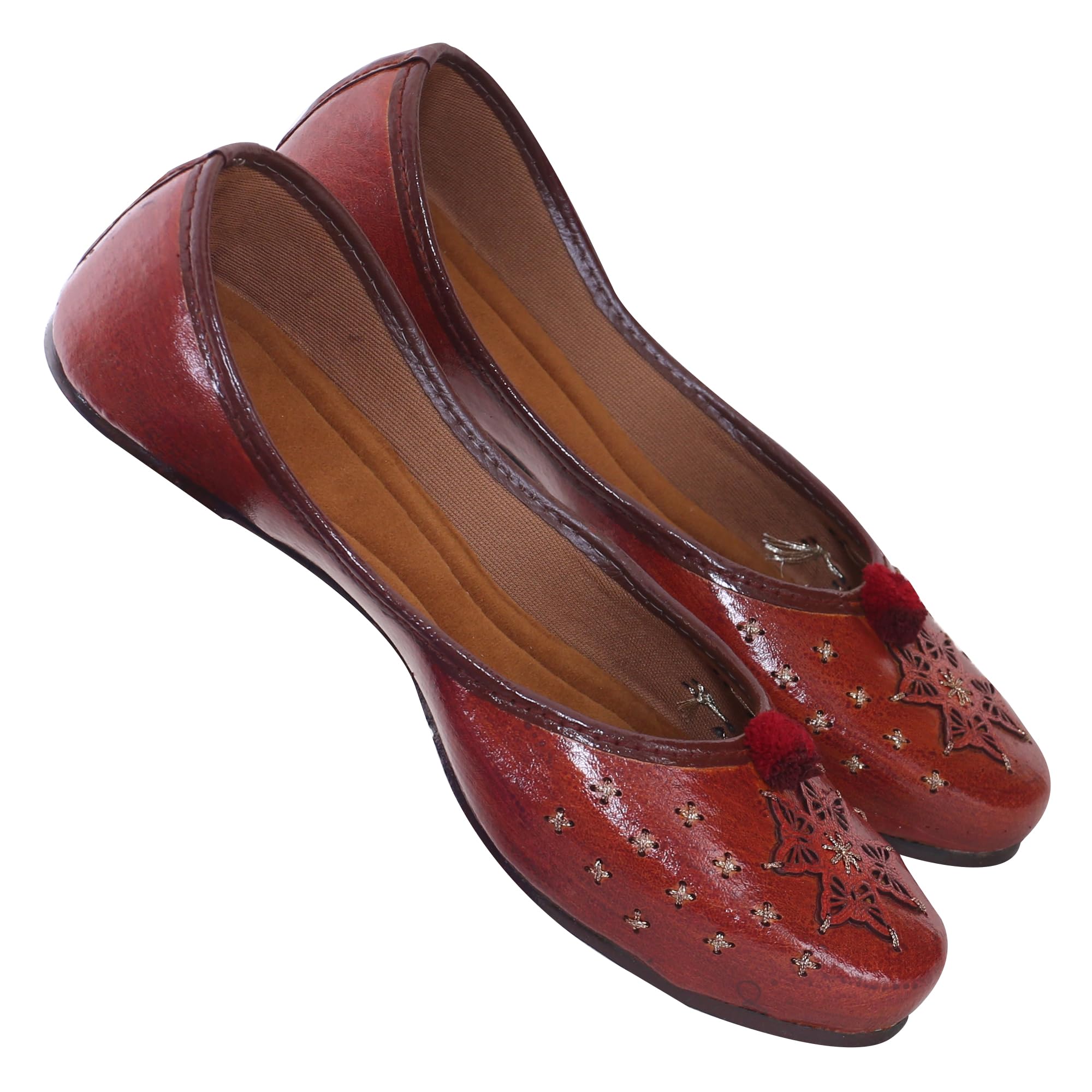 Brown Casual Rajasthani Juti's Mojari Jutti for Women-image-48