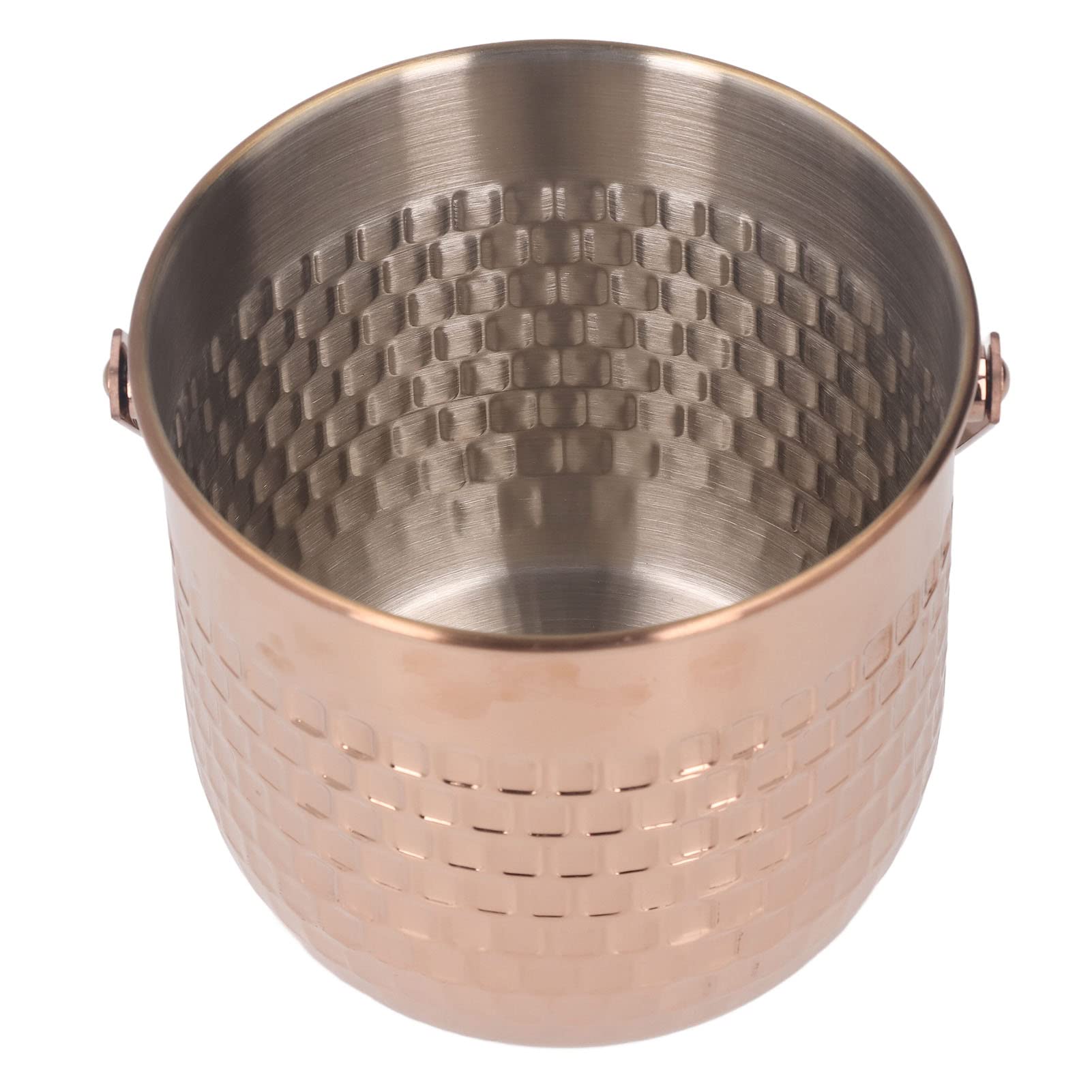 Wakects Secchiello per Vino, Secchiello per Vino Ghiacciato in Acciaio Inossidabile a Doppio Strato, per Isolato per Birra, Whisky o, Refrigeratore Facile da Pulire per Cene Al Bar KTV (Oro rosato)