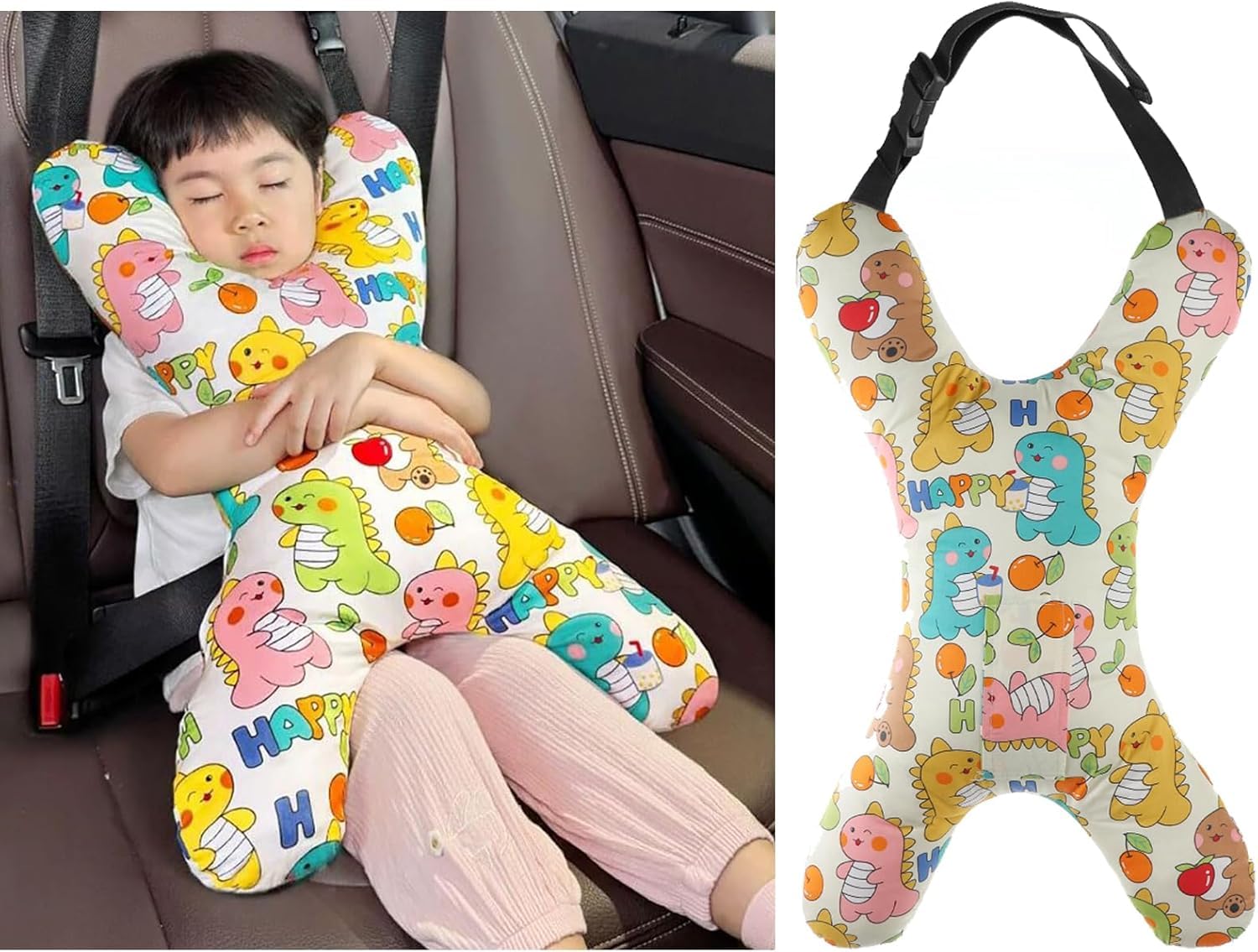 Coussin de siège auto haut de gamme oreiller de voyage ergonomique réglable enfants adultes