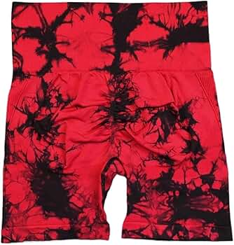 新品　salsation Unisex tie-dye shorts XLサイズ LSCZSLYH Seamless Tie Dye Sport Shorts for Women Elastic