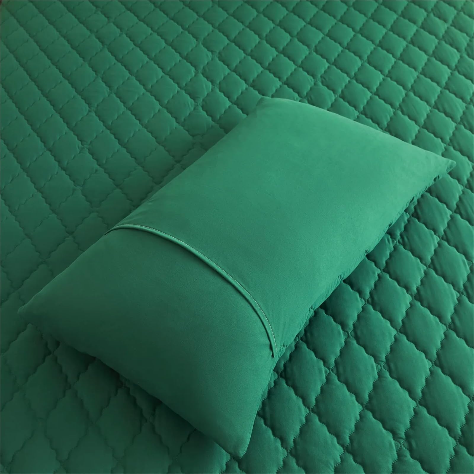 Protectores De Almohada 1 o 2 Fundas de Almohada Acolchadas e Impermeables Color Liso, 48 x 74 cm (sin Relleno)(Color3,2pc Pillowcase)