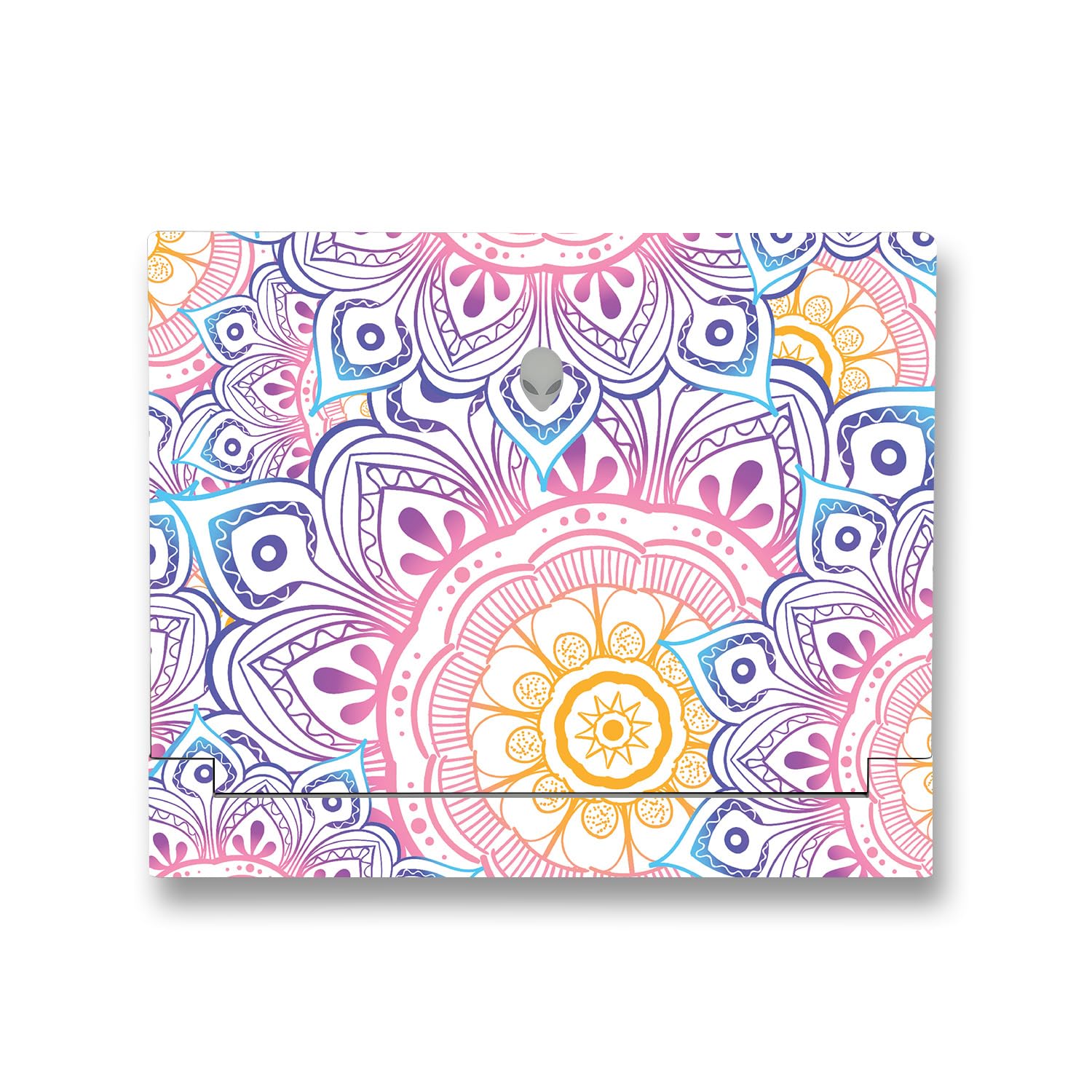 MightySkins Skin Compatible with Alienware X14 R2 (2023) Full Wrap Kit - Vibrant Mandala | Protective, Durable, and Unique Vinyl Decal wrap Cover | Easy to Apply &amp; Change Styles | Made in The USA