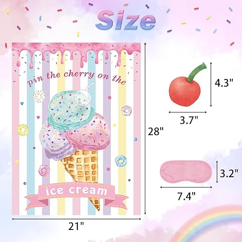 Miniatura 10 de Pin The Tail on The Mermaid - Juego de fiesta con 24 colas para niños y niñas, cumpleaños de 21 x 28 pulgadas (sirena)