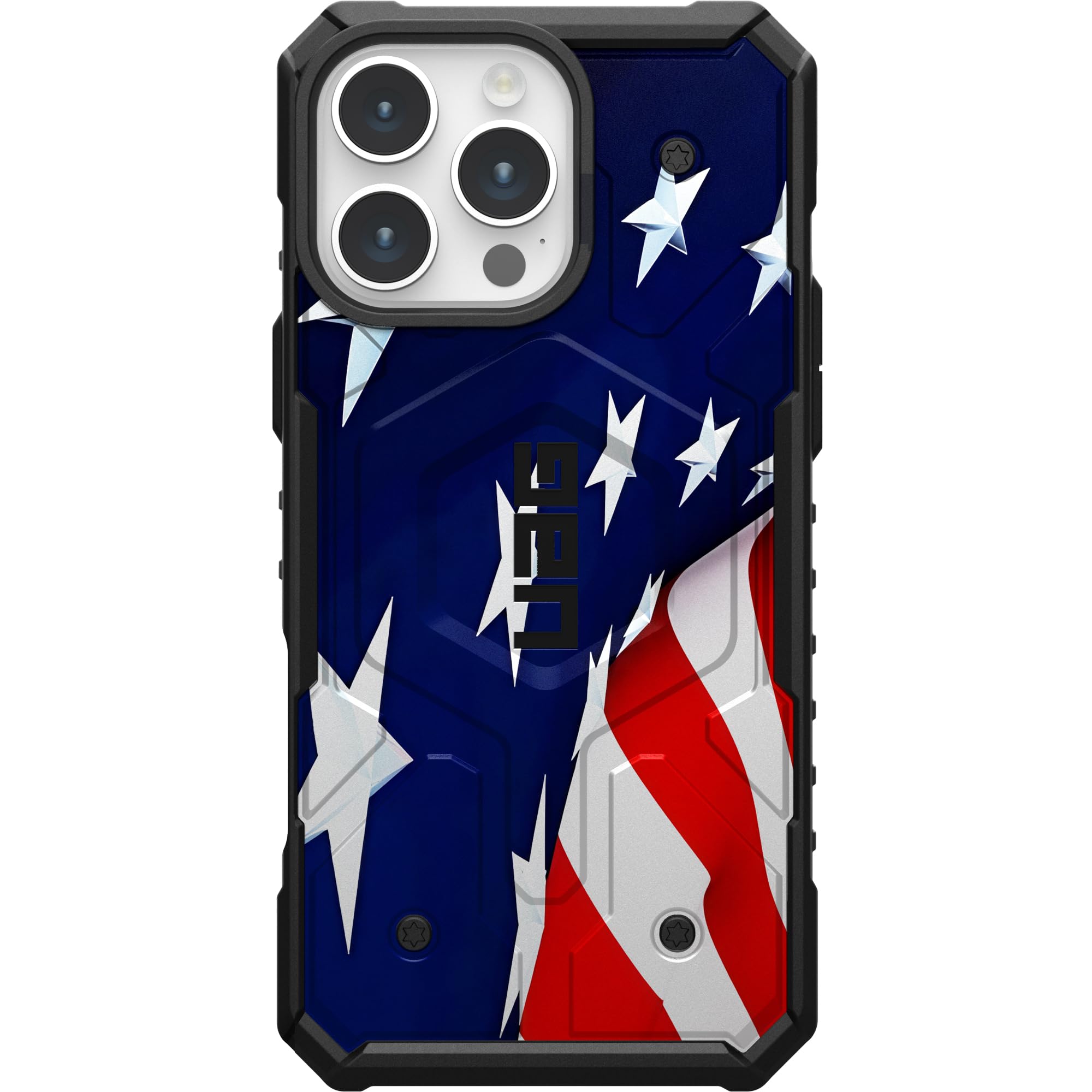 EGO TACTICAL UAG Urban Armor Gear case Compatible with MagSafe for iPhone 16 Pro Max [6.9" Screen] Limited Edition Printed in The USA - 4th of July US