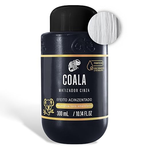 KAMALEÃO COLOR Matizador Cinza Coala - Neutralizador de Tons Levemente Amarelados - Efeito Acinzentado - Para Cabelos Grisalhos - 300ml