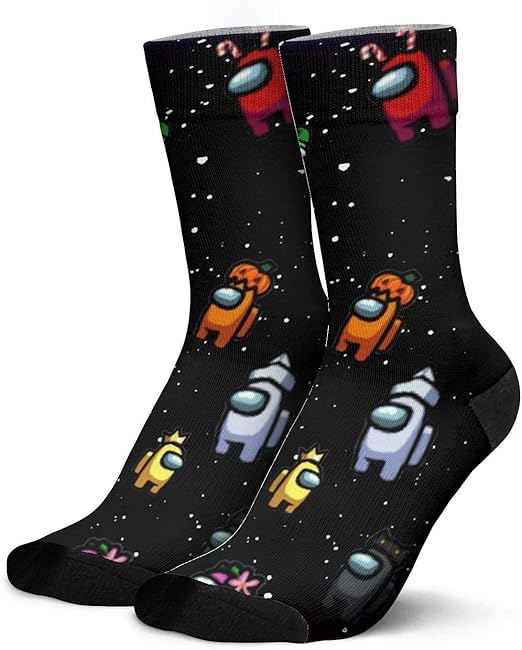 Cedahar Among Us Socks for Men Boys Crewmates Novelty Socks Imposter Sus Socks