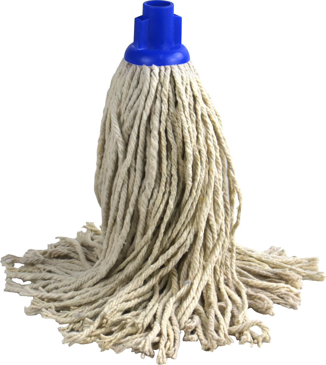 Pack of 2 100% Cotton Mop Heads Replacement Super Absorbent Floor Mop Plastic Socket (Blue Super Jumbo Mop PY20)
