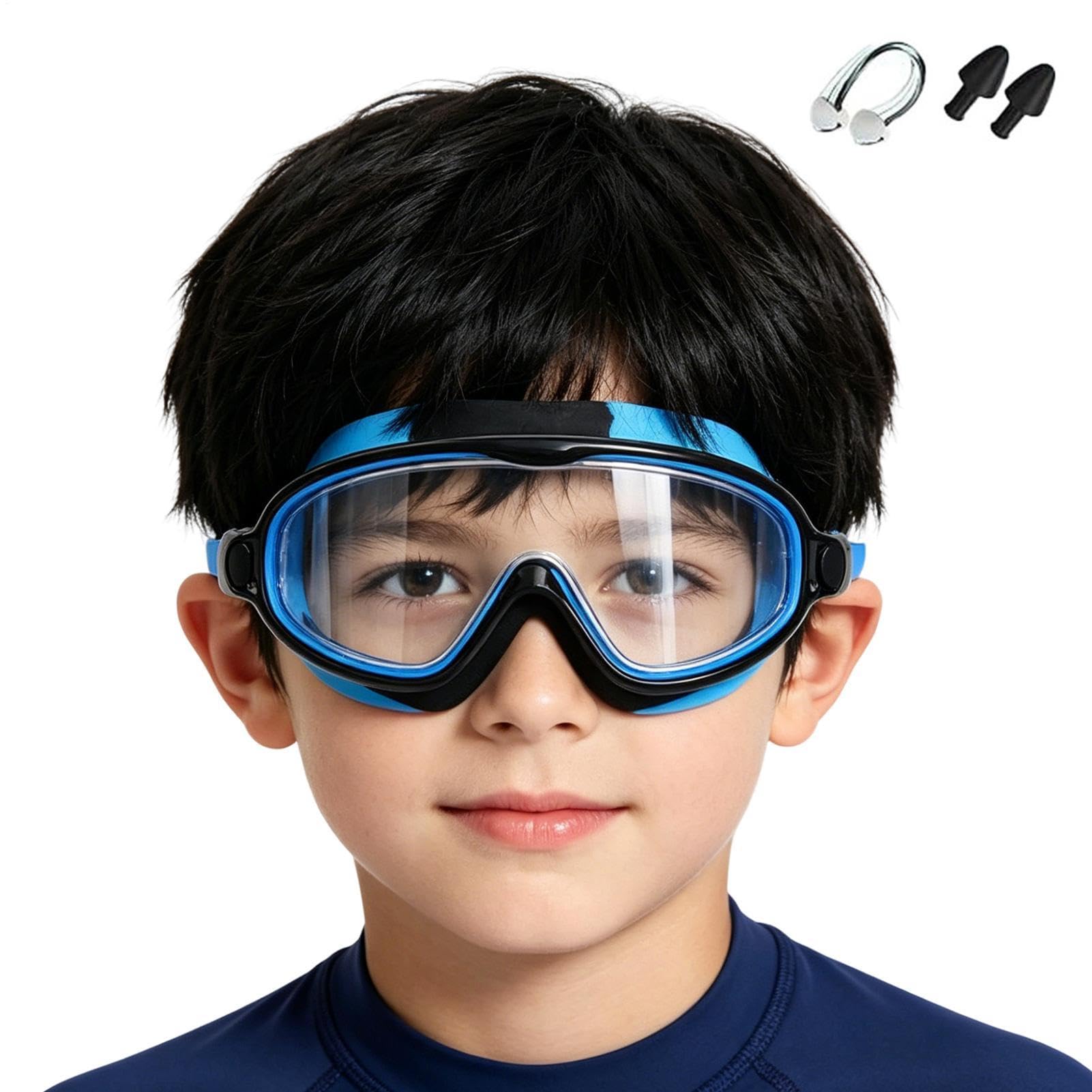 Occhiali Da Nuoto Per Bambini Ampia visuale occhiali impermeabili clip naso | Occhiali Nuoto Piscina Mare Allenamento Subito Sport Acquatici Esterni