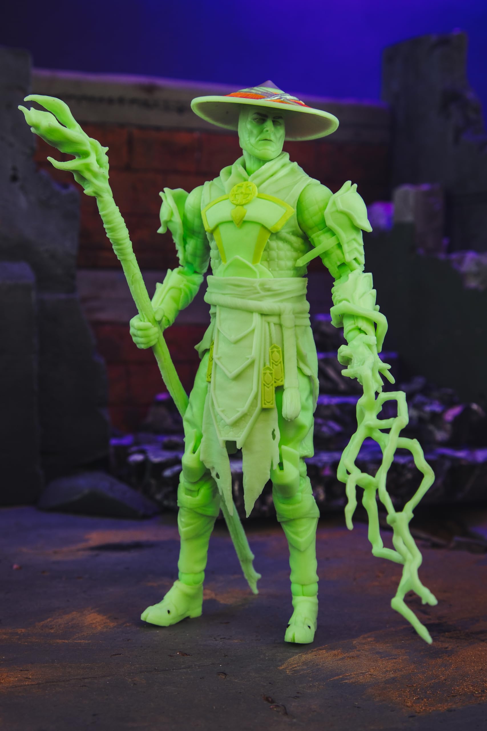 Mortal Kombat Actionfigur Glow in the Dark Edition Raiden (Gold Label) 18 cm