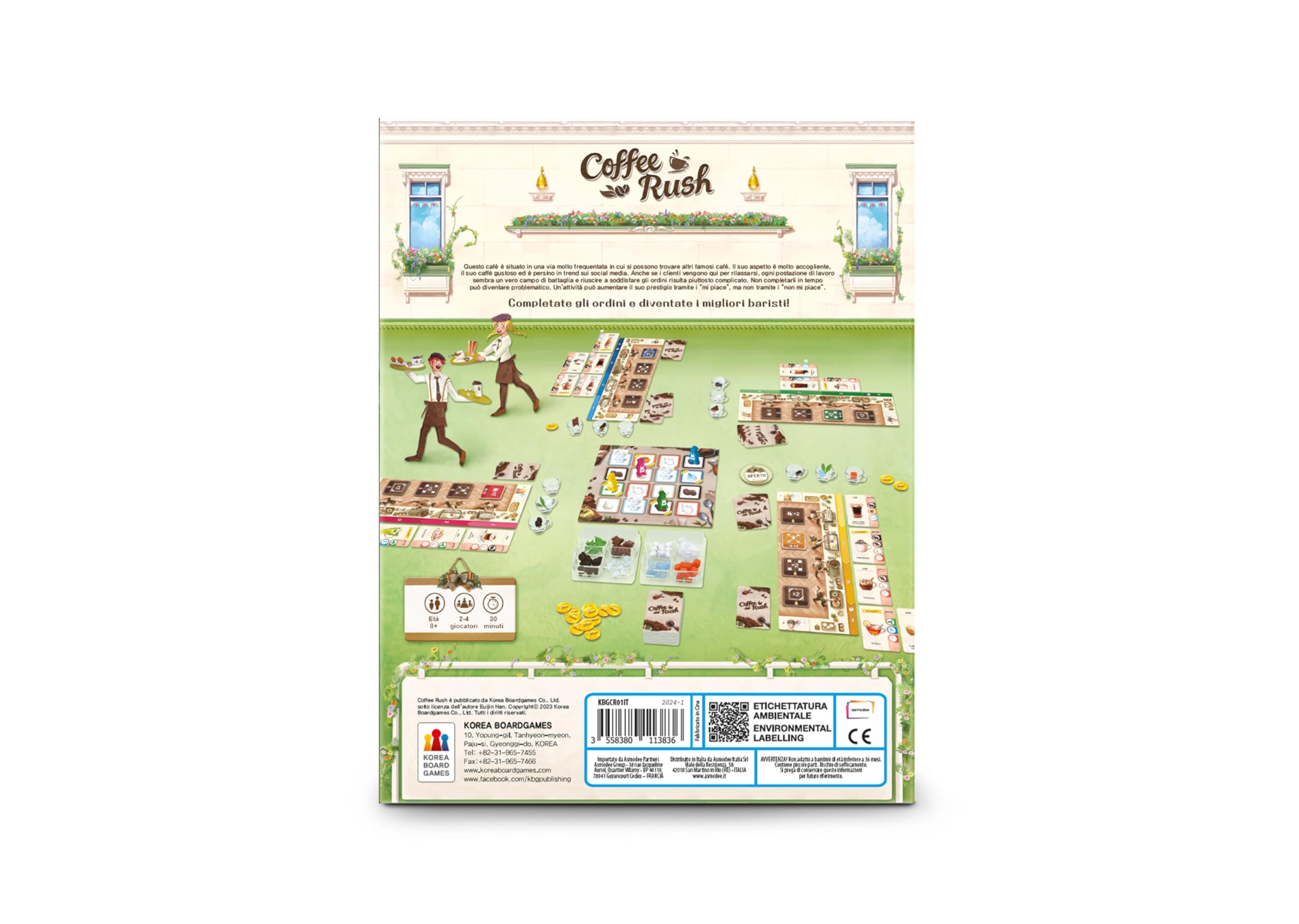 Asmodee - Coffee Rush - Gioco da Tavolo, 2-4 Giocatori, 8+ Anni, Edizione in Italiano