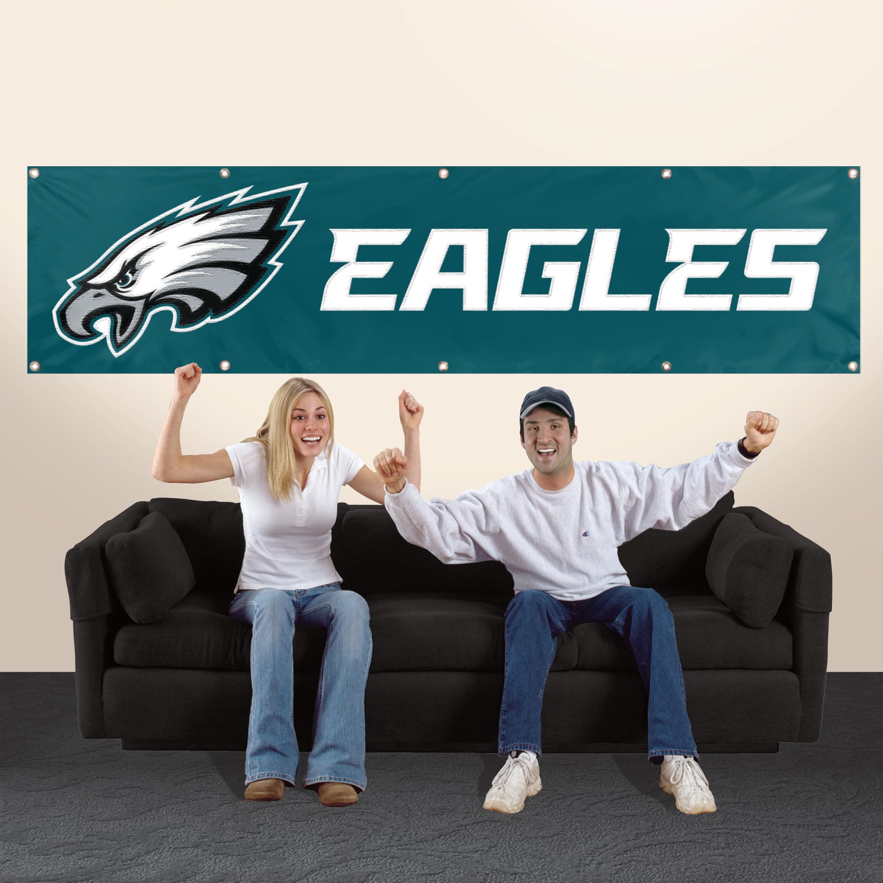 Party Animal Philadelphia Eagles 8'x2' NFL Banner, 8 x 2-Feet - Image 2