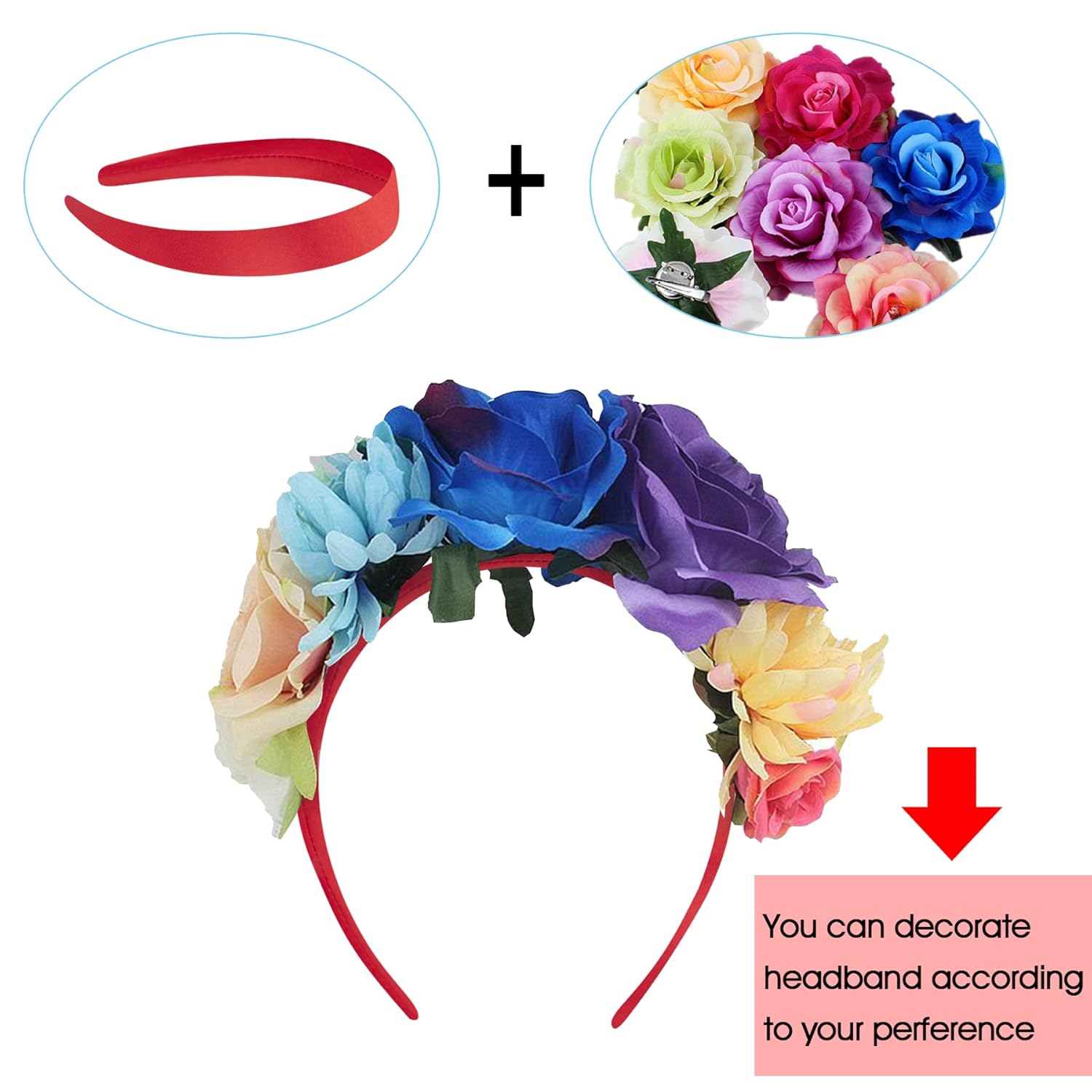 Duufin 30 Pieces Satin Headbands Girls 1 Inch Headband Crafts DIY Colored Plain Headbands for Girls and Women - Image 4