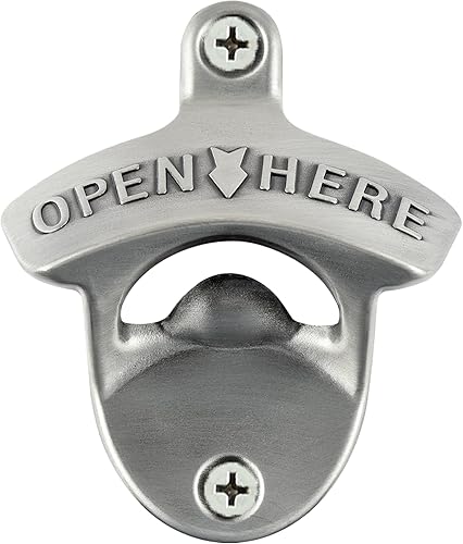 Miniatura 18 de Abrebotellas de bronce antiguo montado en la pared abrebotellas de cerveza montado en la parte superior para regalos Bronce antiguo,Plateado