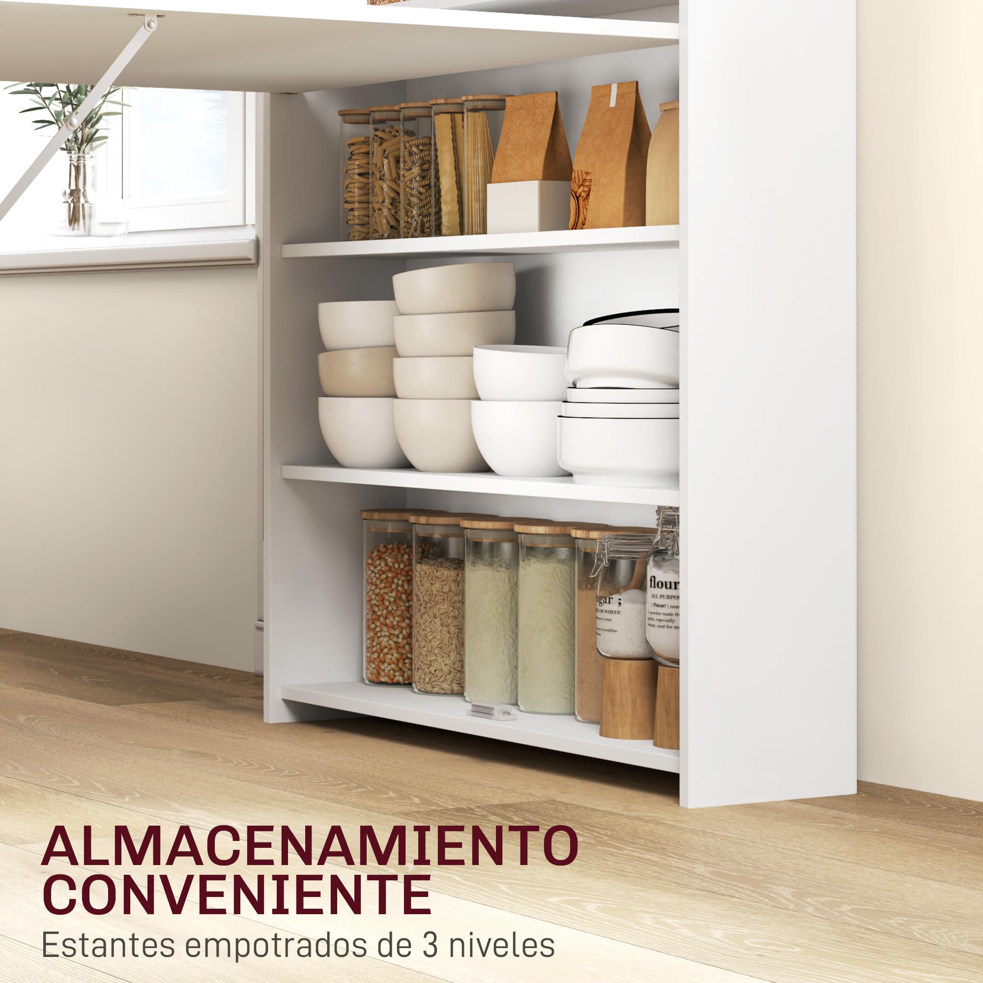 HOMCOM Mesa Plegable de Comedor Cocina Abatible 78,5x91x93 cm Blanco | 4 Compartimentos, Hasta 3 Personas, Patas de Acero, Salón, Espacio Pequeño