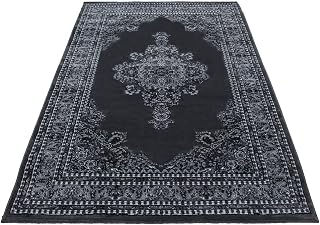 Orientalischer Teppich Wohnzimmer Schlafzimmer Esszimmer Grau 120 x 170 Orientalisches Design Kurzflor